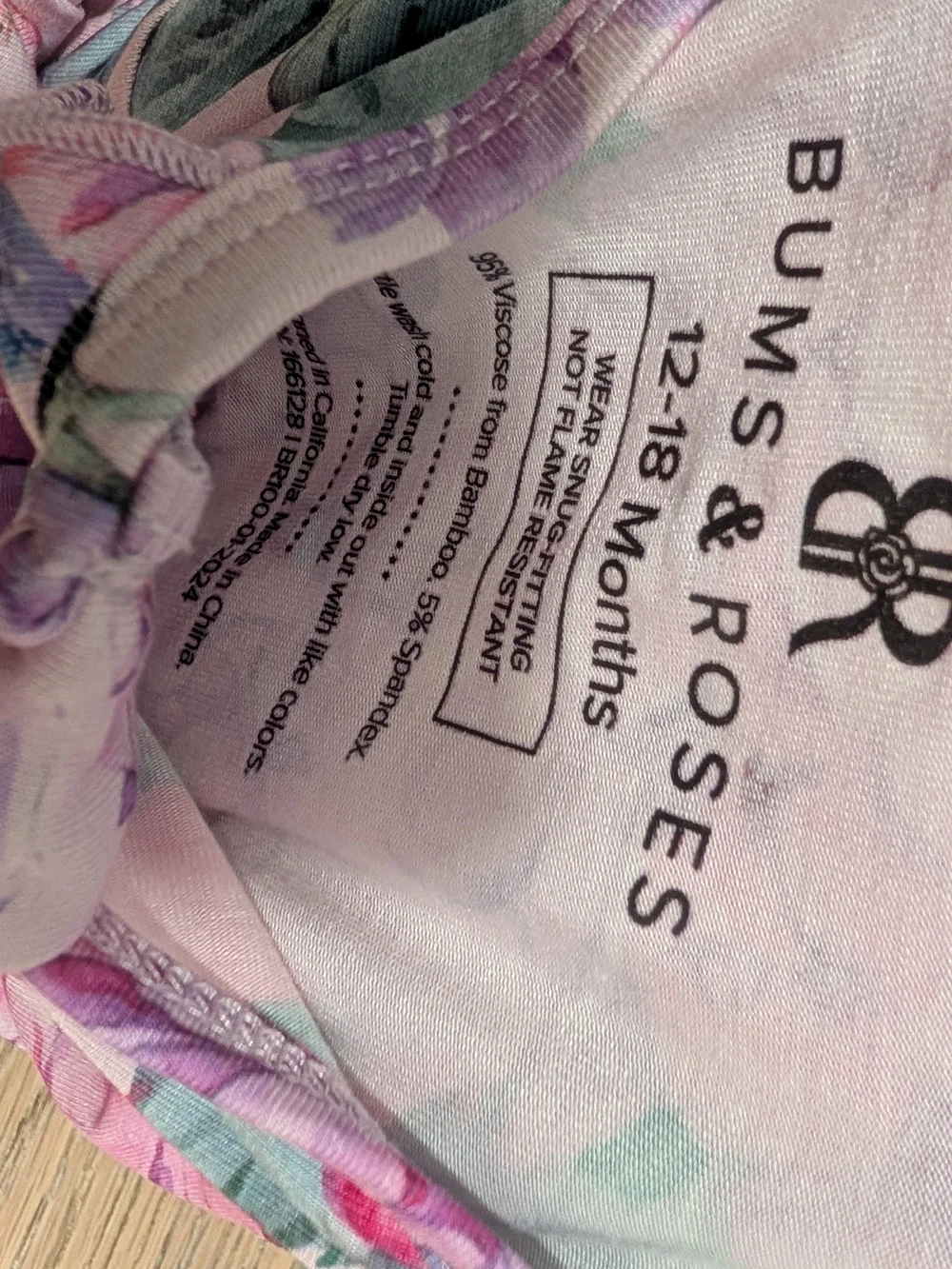 BUMS & ROSES Bamboo 12-18 Months bundle Floral & Pancake Prints All New With Tag